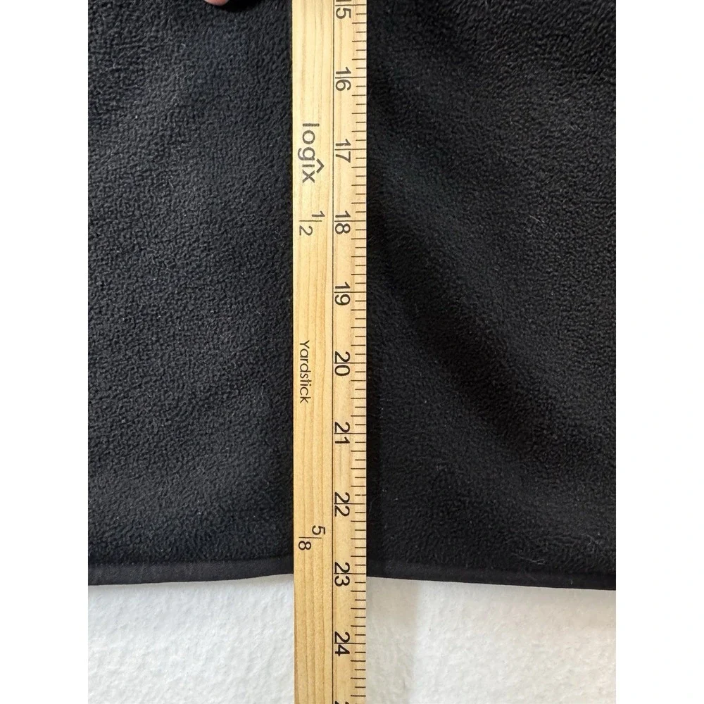 Banana Republic Mens Full Zip Fleece Jacket Medium Black Mock Neck Outdoors